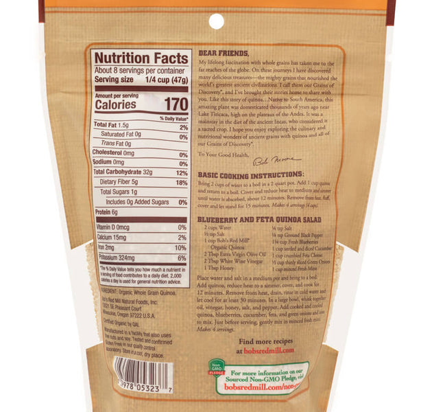 BRM GF Organic White Quinoa Grain 26 OZS