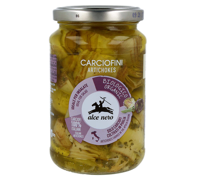 Alce Nero CAR350 Organic Artichokes in sunflower and olive oil 330g