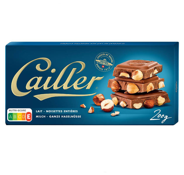 CAILLER Whole hazelnut milk chocolate Tab 200g