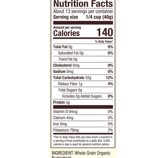 BRM Organic GF Buckwheat Creamy Hot Cereal 18 Oz