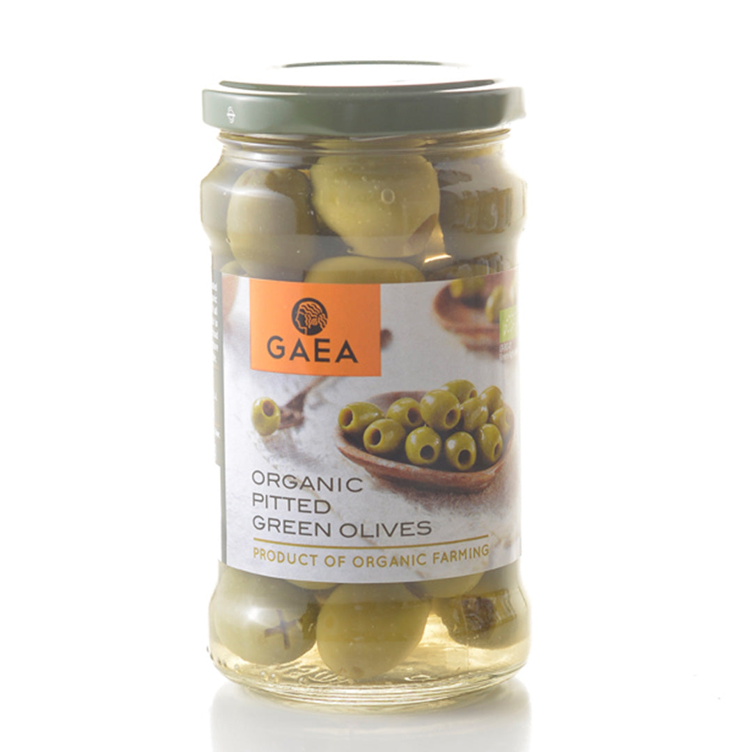 Gaea Organic Pitted Green Olives 290G