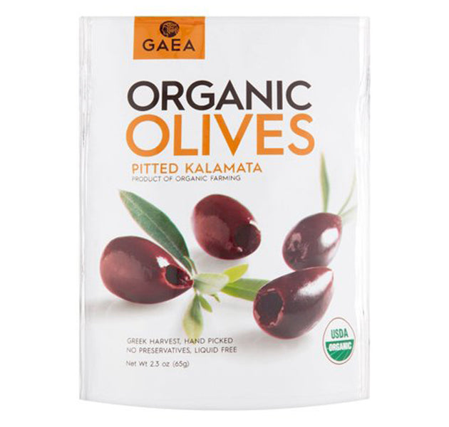 Gaea Organic Pitted Kalamata Olives Snack 65G