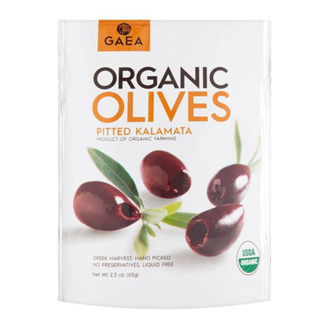 Gaea Organic Pitted Kalamata Olives Snack 65G