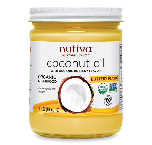 Nutiva Organic GF Buttery Coconut Oil 14 OZ
