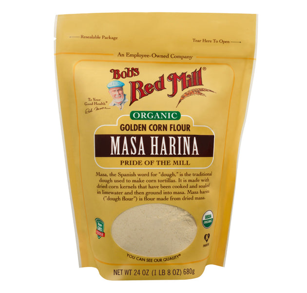 BRM Organic Corn Flour Golden Masa Harina Flour 24 OZ