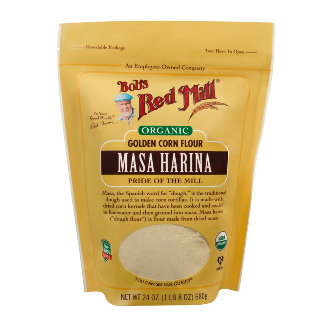 BRM Organic Corn Flour Golden Masa Harina Flour 24 OZ