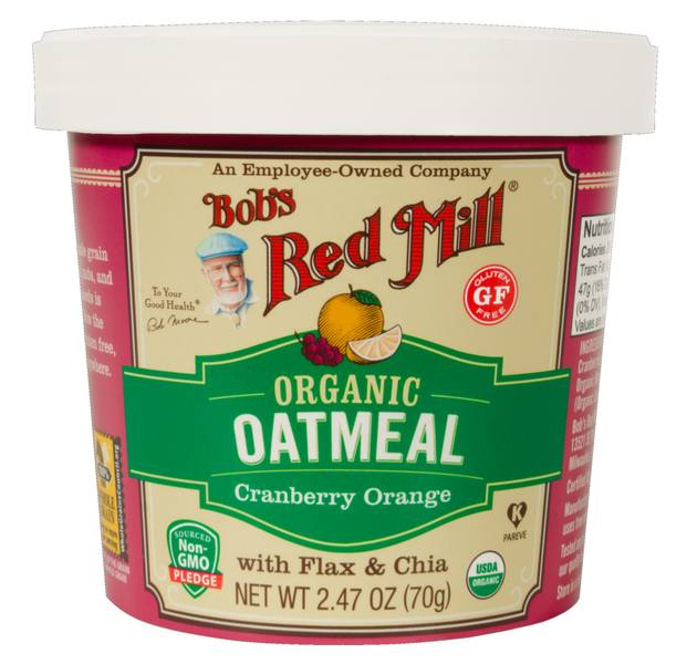 BRM Organic GF Oatmeal Cup Cranberry Orange 2.47oz