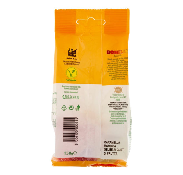 Bonelle Squisite GF Vegan fruit Flavors jelly Candies 150g
