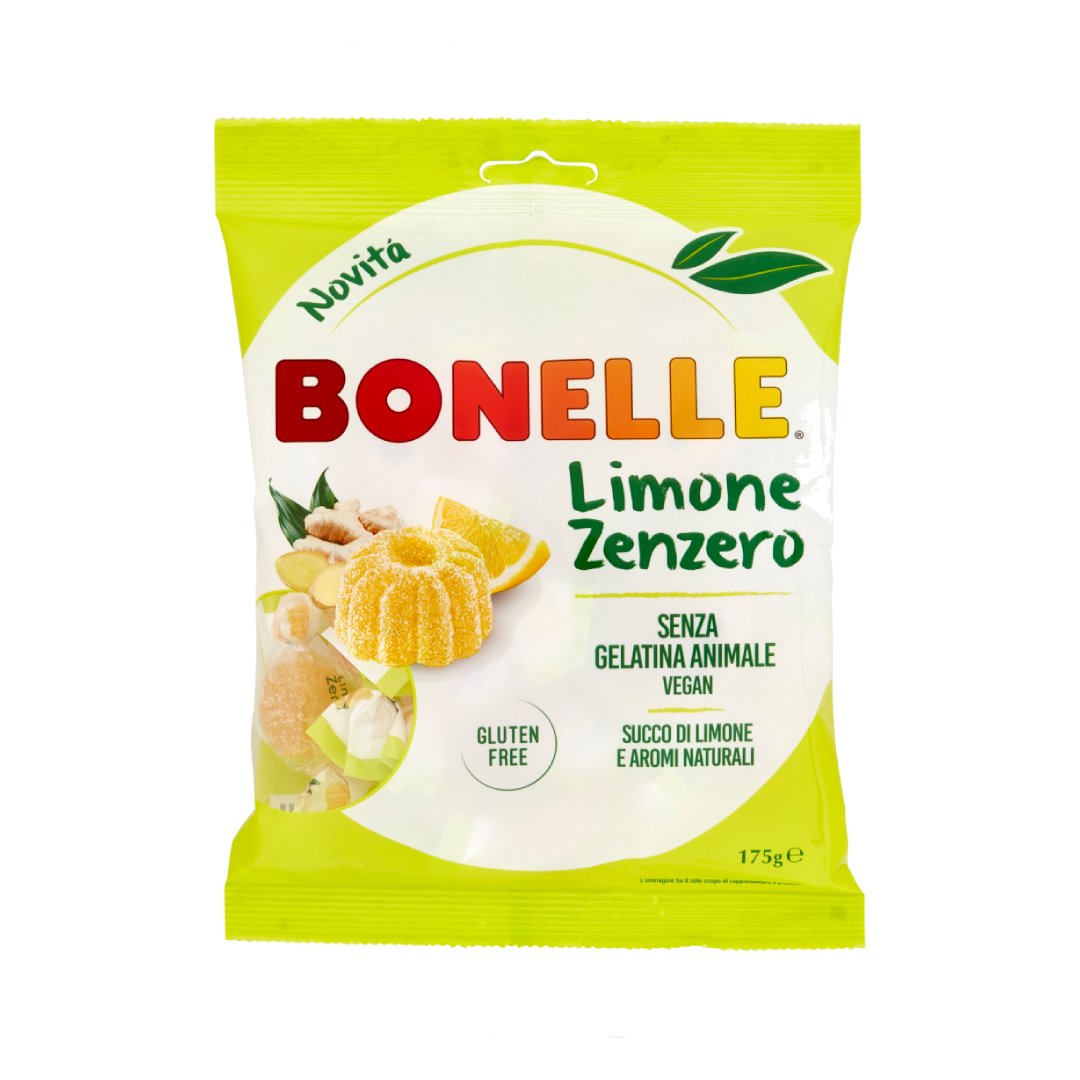 بونيل حلوي جيلي نباتية خالية من الجلوتين بنكهة الليمون والزنجبيل 175 جرام