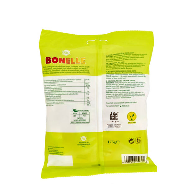 Bonelle GF Vegan lemon Ginger Jelly Candies 175g