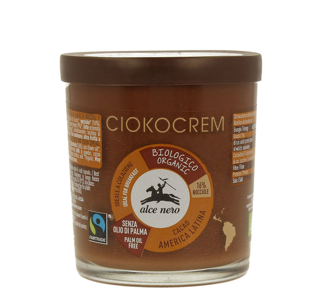 Alce Nero CREM180 Organic Hazelnut and cocoa spread Ciokocrem 180g