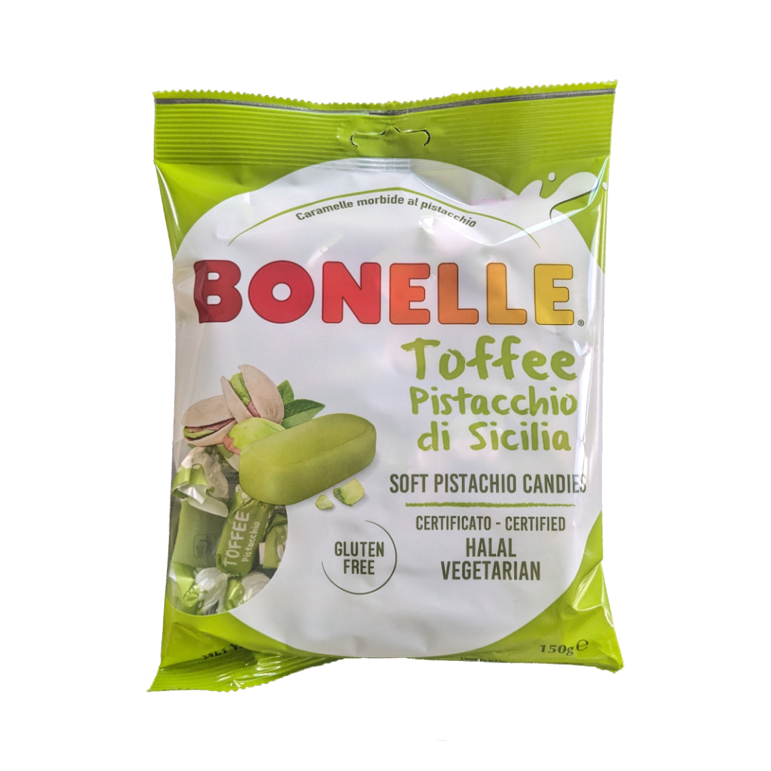 Bonelle GF vegetarian Soft Toffee pistachios Candies 150g