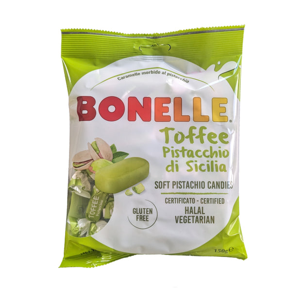 Bonelle GF vegetarian Soft Toffee pistachios Candies 150g