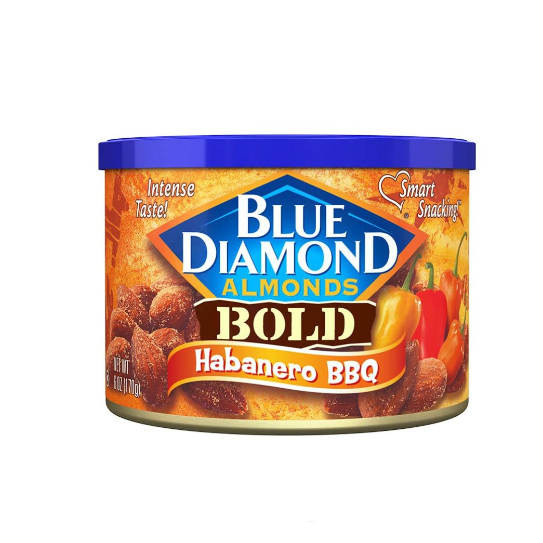 Blue Diamond Almond Bold Habanero Bbq Can 170g