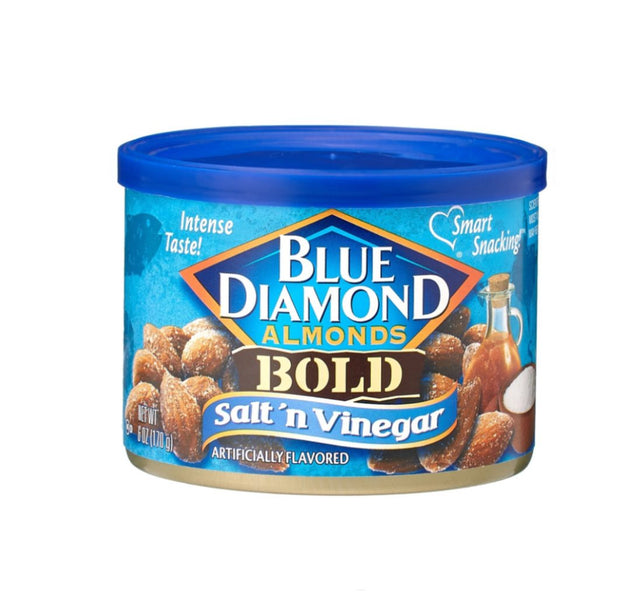 Blue Diamond Almond Bold Salt N Vinegar Can 170g