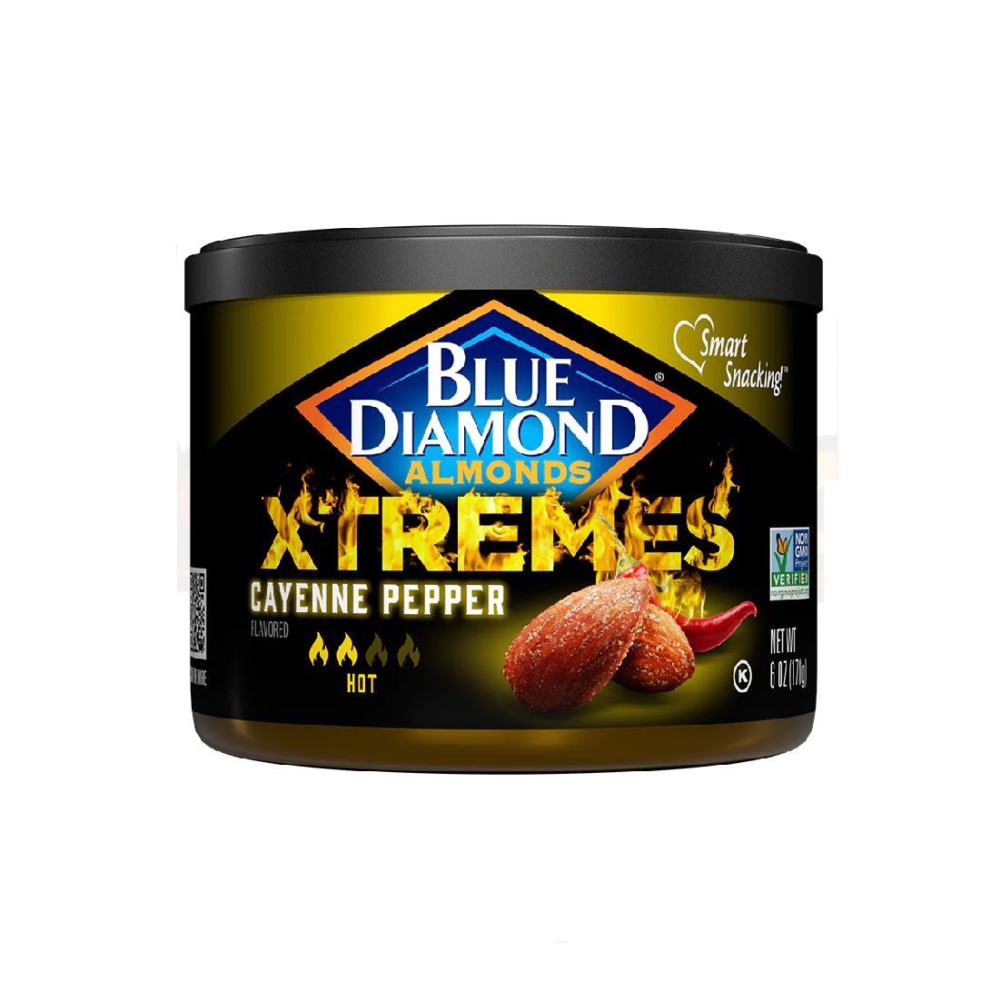 Blue Diamond Almond Xtremes Hot Cayenne Pepper Can 170g