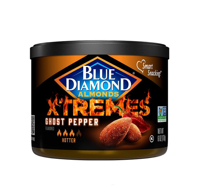 Blue Diamond Almond Xtremes Hotter Ghost Pepper Can 170g
