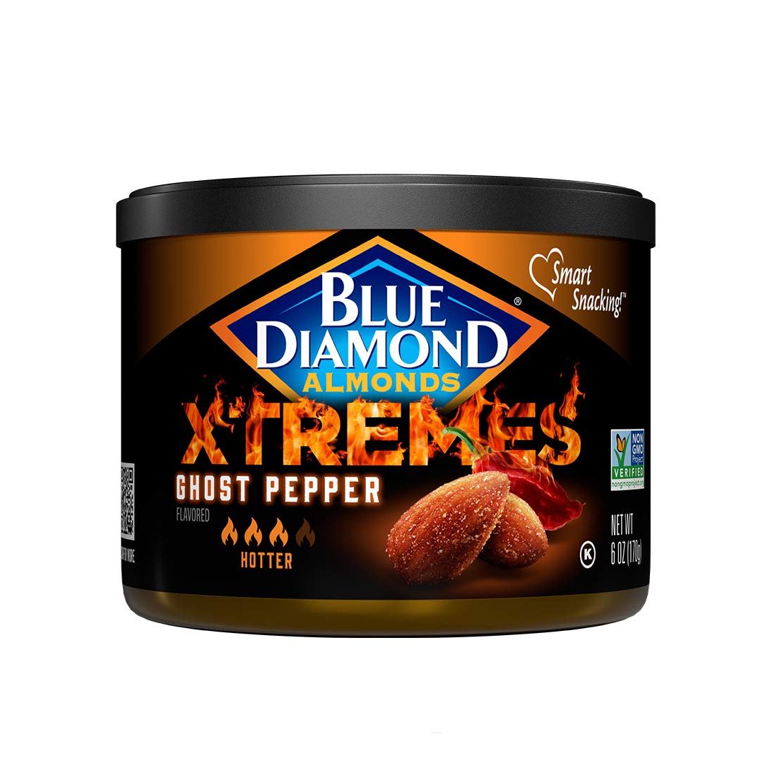 Blue Diamond Almond Xtremes Hotter Ghost Pepper Can 170g