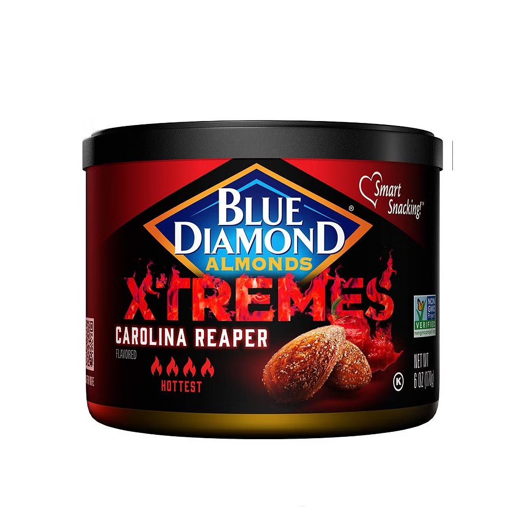 Blue Diamond Almond Xtremes Hottest Carolina Reaper Can 170g