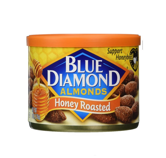Blue Diamond Almonds Honey Roasted Can 170g
