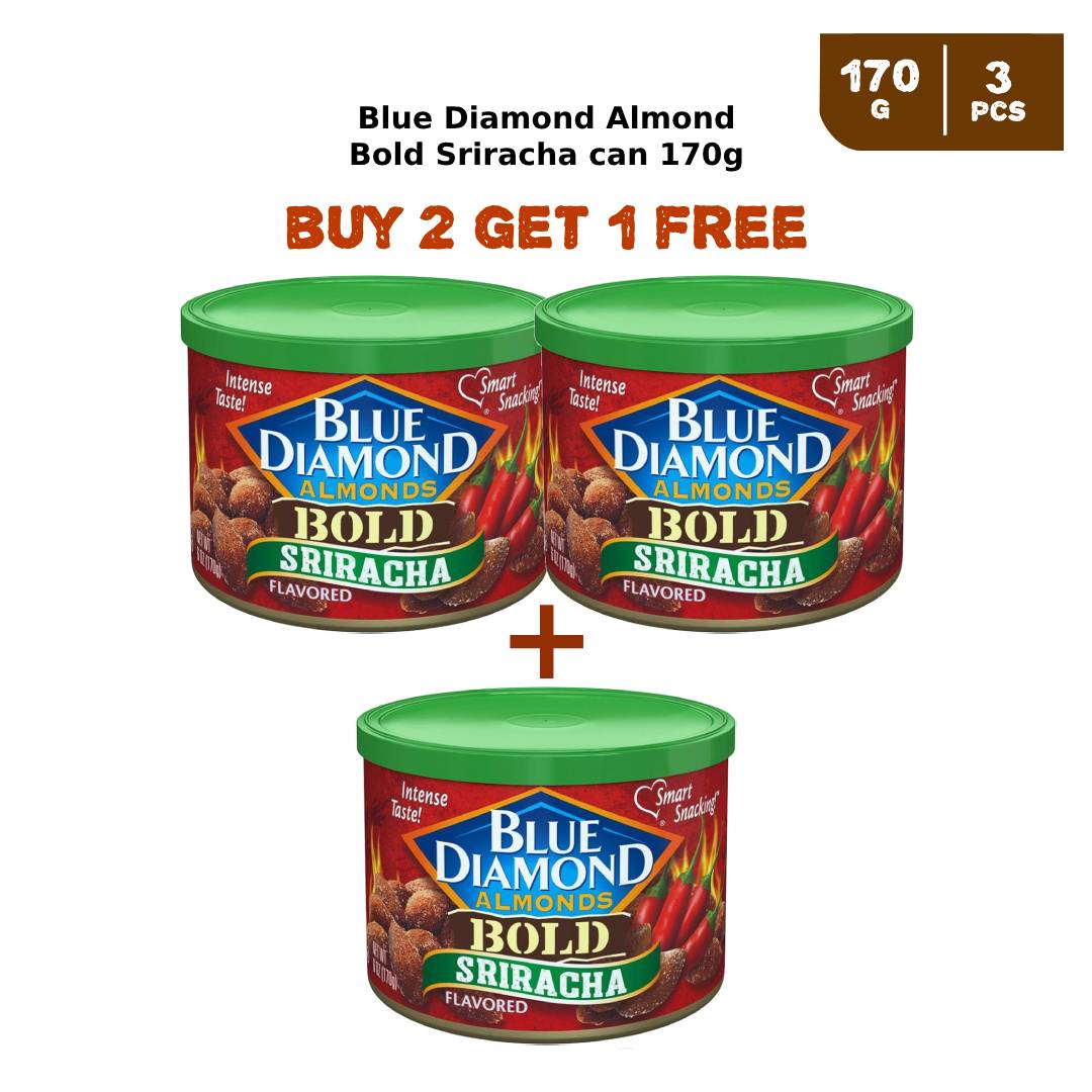 Blue Diamond Almond Bold Sriracha can 170g (2 + 1 Free)