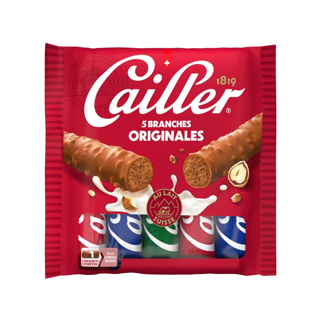 » CAILLER BRANCHES Praline mass coated with 22% chocolate and 5% hazelnuts. 115g (100% off)