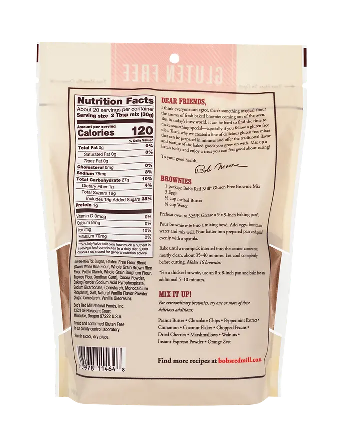 BRM GF Brownie Mix 21 OZS