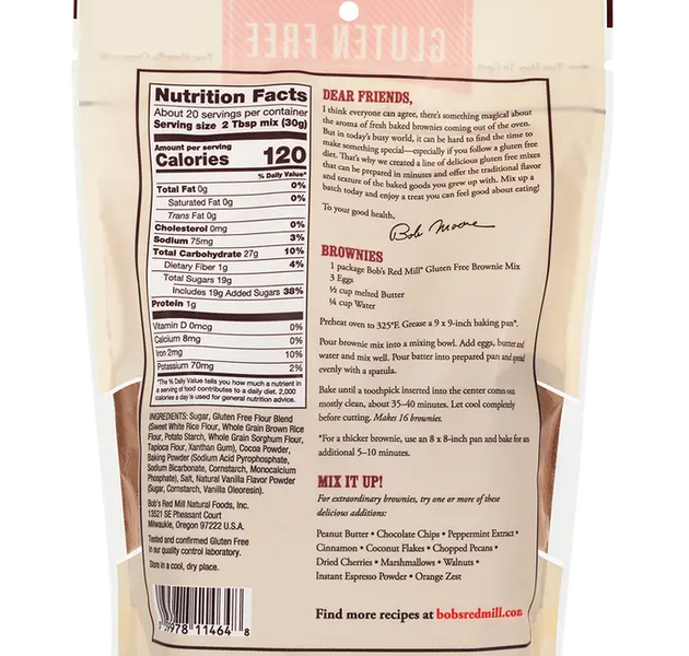 BRM GF Brownie Mix 21 OZS