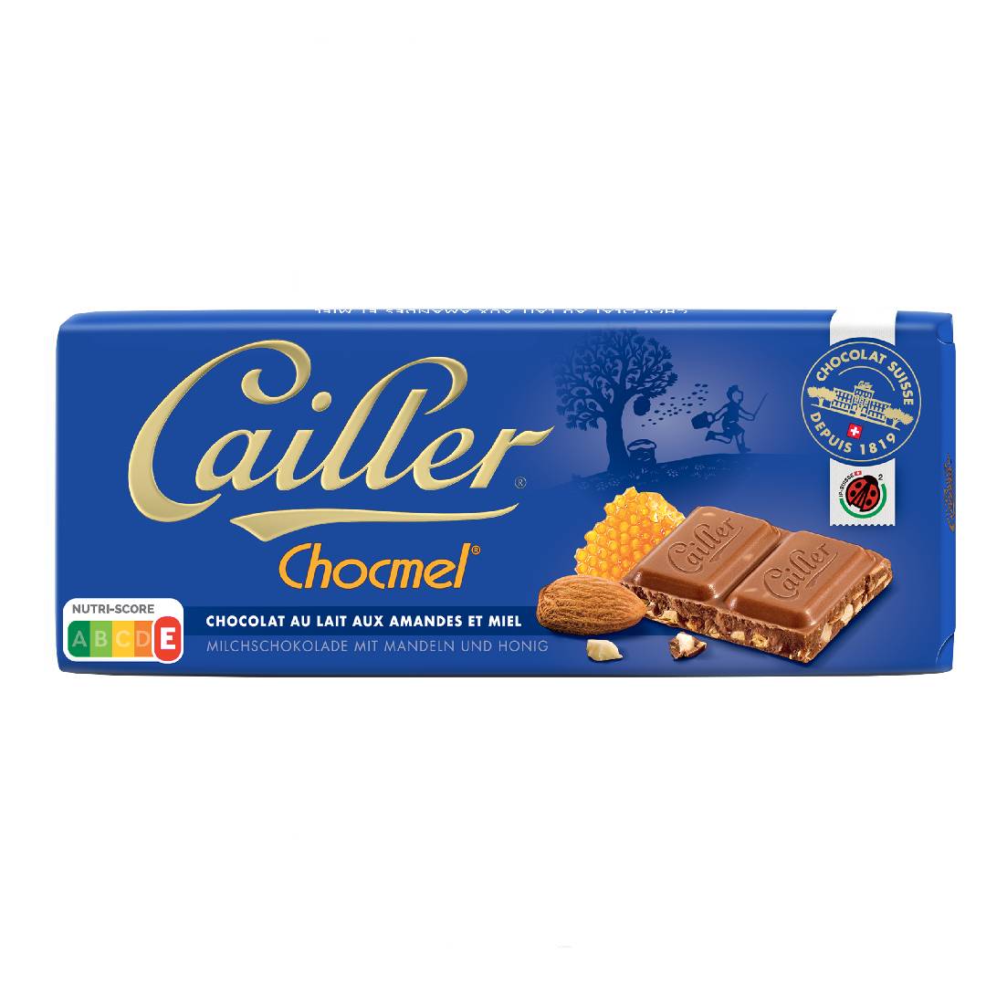 CAILLER CHOCMEL Almonds and honey milk chocolate Tab 100g