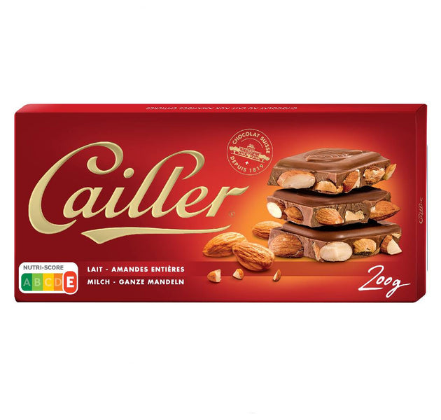 CAILLER Milk chocolate with almonds Tab 200g