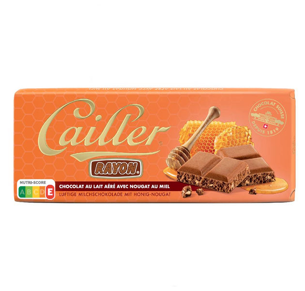 » CAILLER RAYON Milk chocolate with 5.8% honey nougat Tab 100g (100% off)