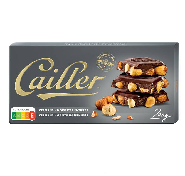 CAILLER Whole hazelnut dark chocolate Tab 200g