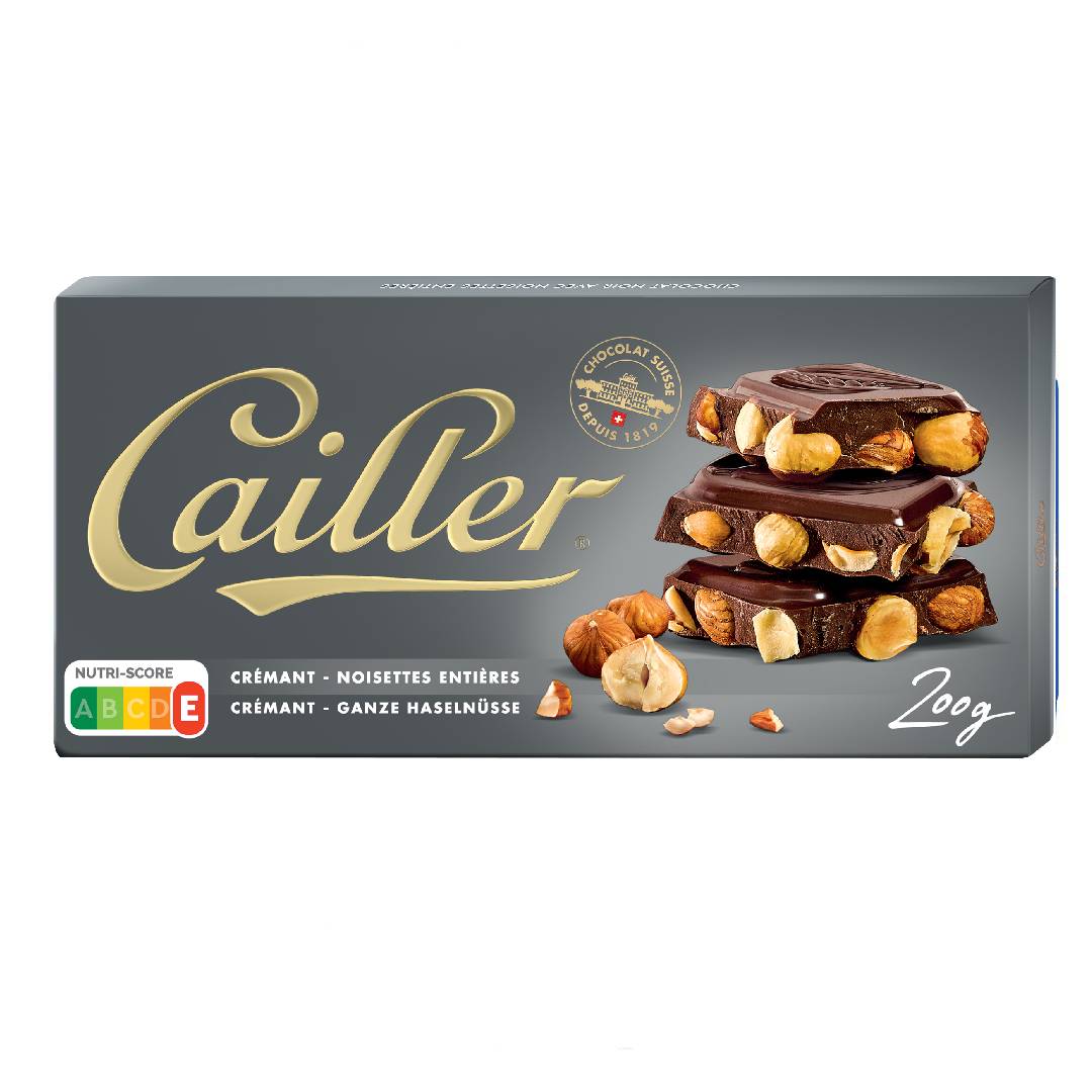 » CAILLER Whole hazelnut dark chocolate Tab 200g (100% off)