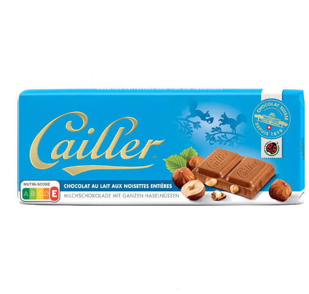 CAILLER Whole hazelnut milk chocolate Tab 100g