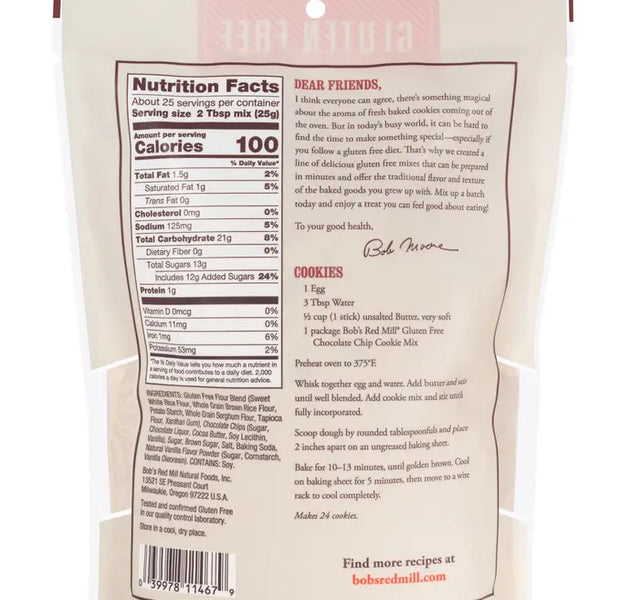 BRM GF Chocolate Chip Cookie Mix 22 OZS