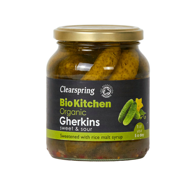 Clear Spring Organic Gherkins (Sweet & Sour) 350g