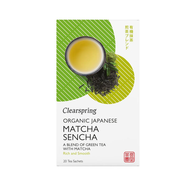 Clear Spring Organic Japanese Matcha Sencha TB Box 20bags 36g