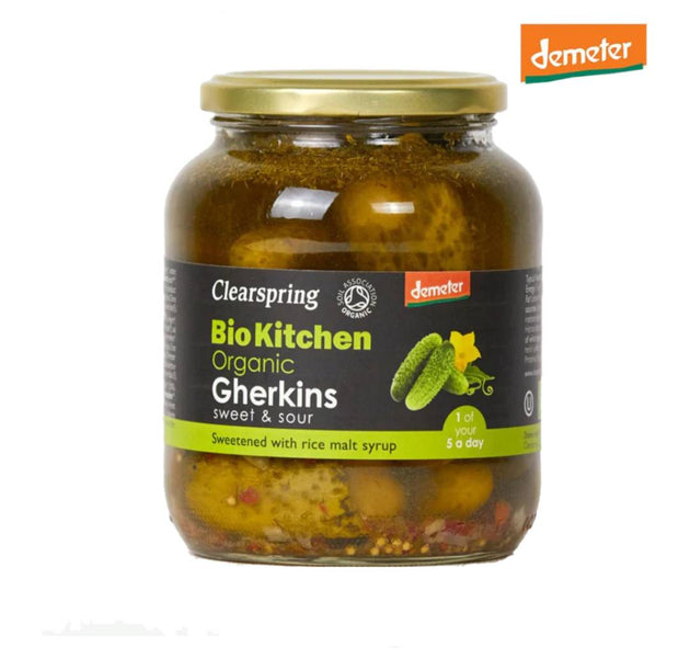 Clear Spring Demeter Organic Gherkins (Sweet & Sour) 680g