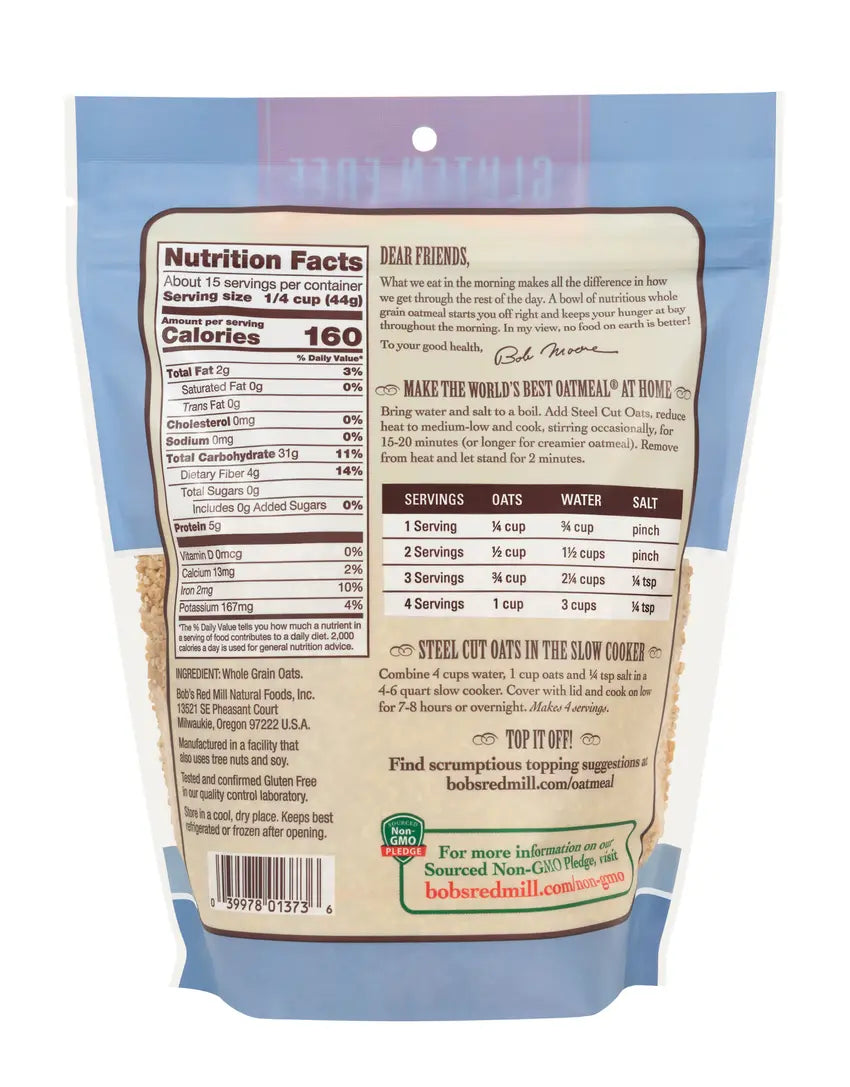 BRM GF Steel Cut Oats 24 OZS