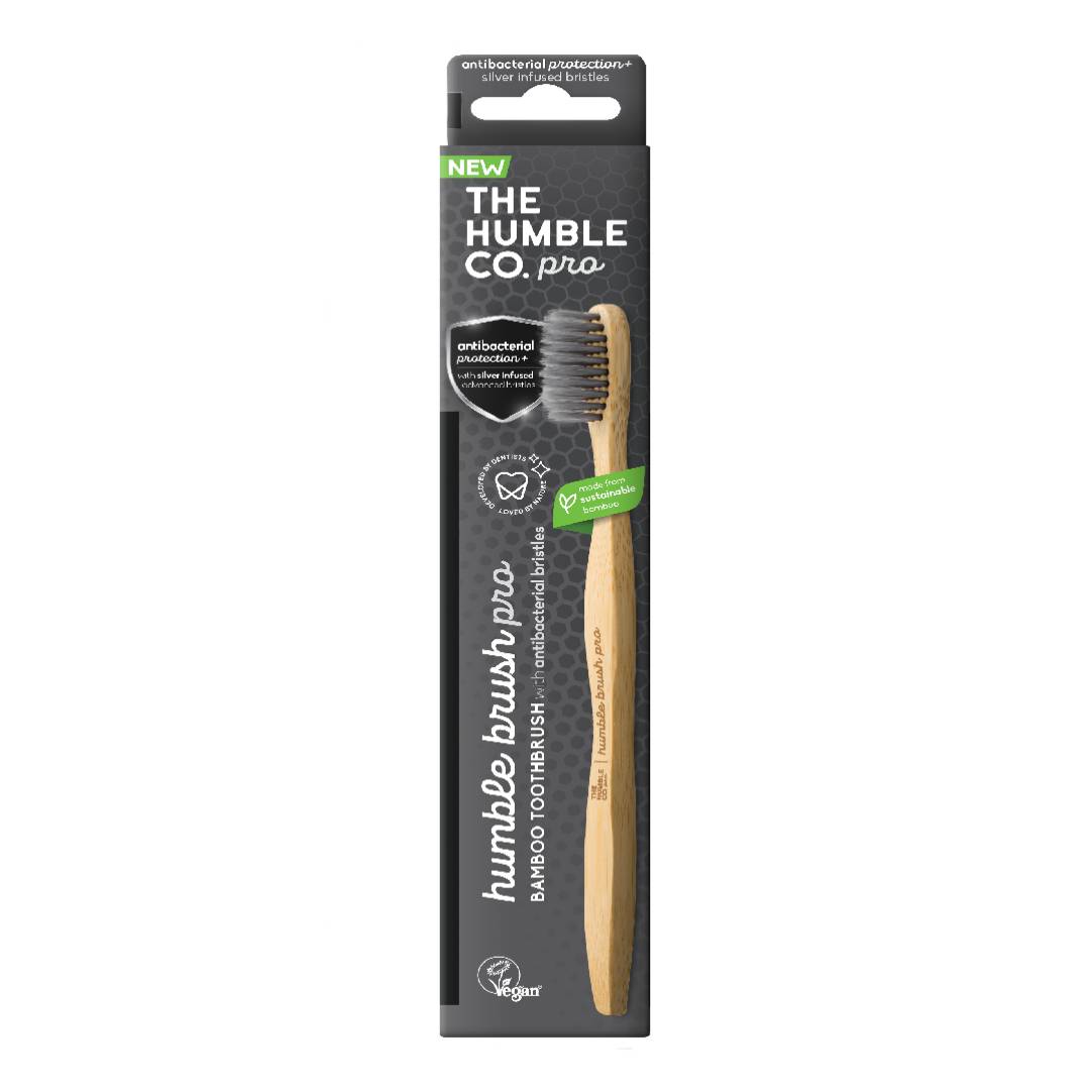 Humble Bamboo Toothbrush Pro with antibacterial bristles -Adult Soft Packet