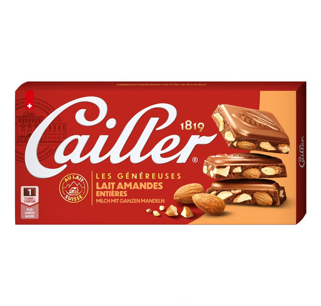 CAILLER Milk chocolate with almonds Tab 200g