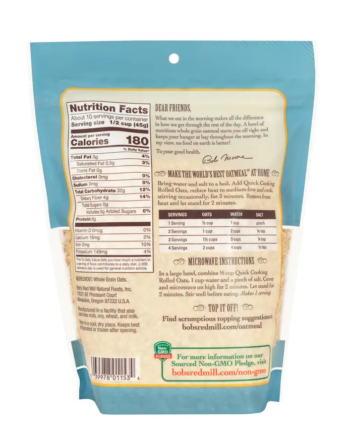 BRM Oats Rolled Quick 32oz