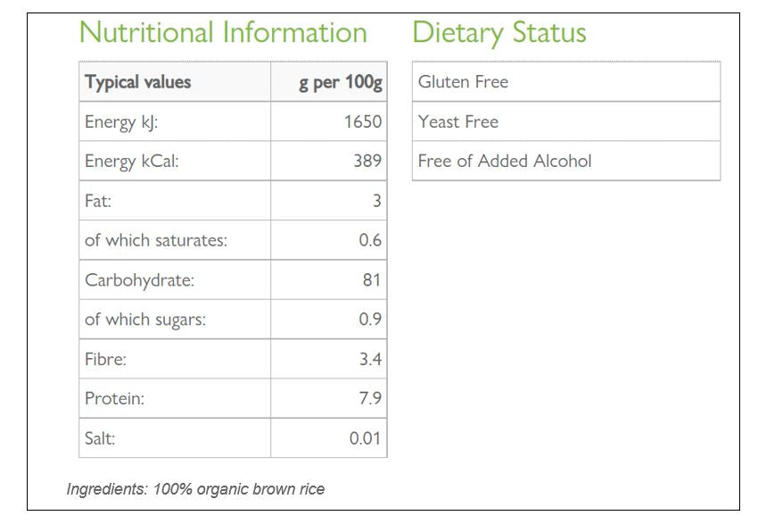 Organic Rice Cakes - No Added Salt