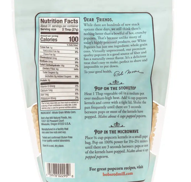 BRM GF Popcorn White 30 Oz