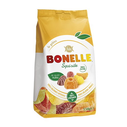 Bonelle Squisite GF Vegan fruit Flavors jelly Candies 150g