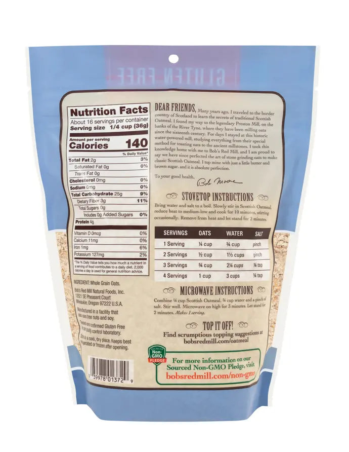 بي آر إم جي إف، دقيق الشوفان الاسكتلندي، 20 أونصة