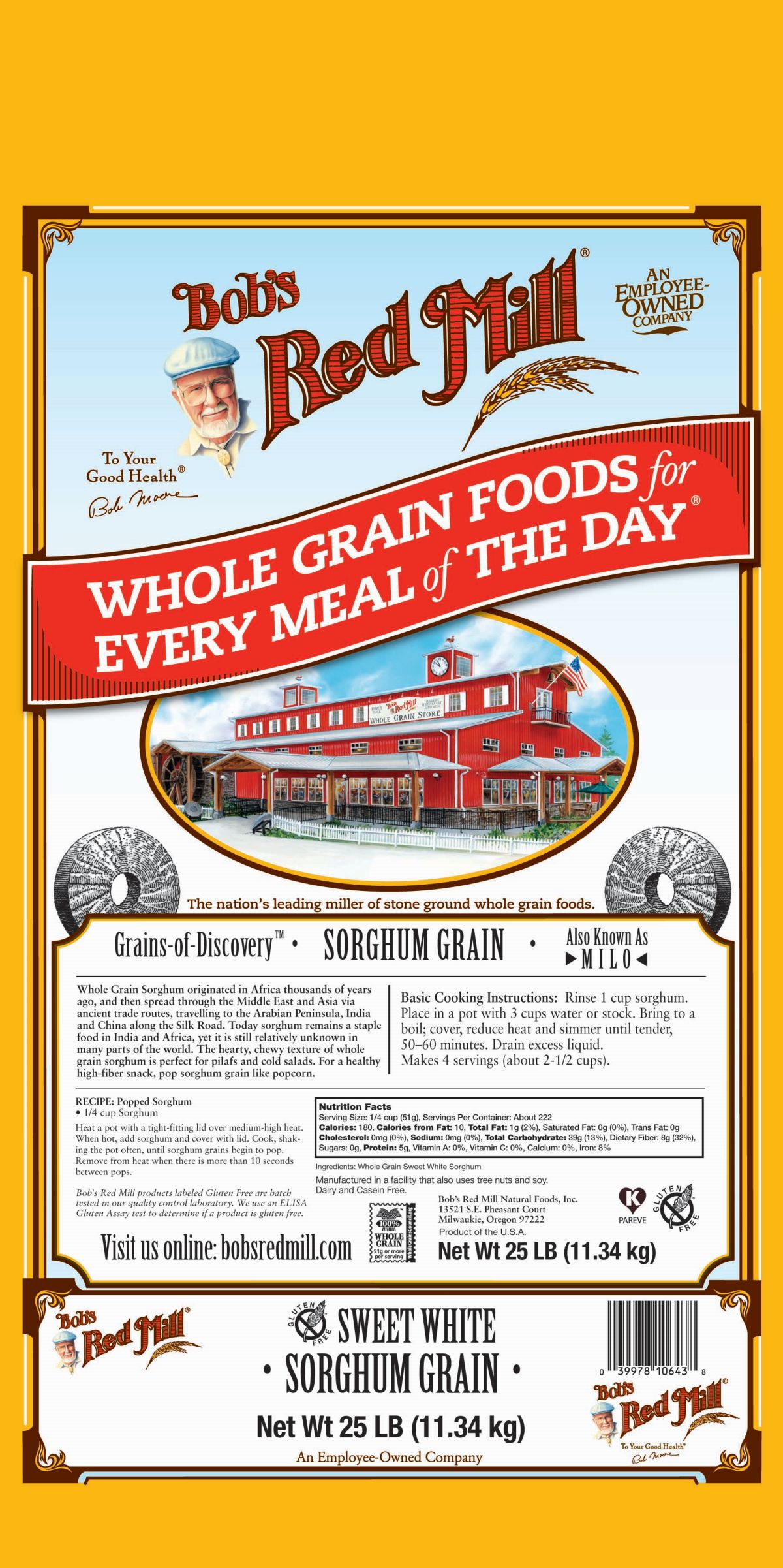 » BRM GF Sweet White Sorghum Grain 25 LB (100% off)