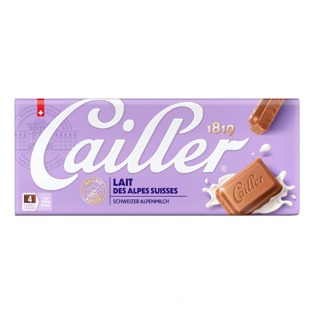 CAILLER Milk chocolate from the Swiss Alps Tab 100g