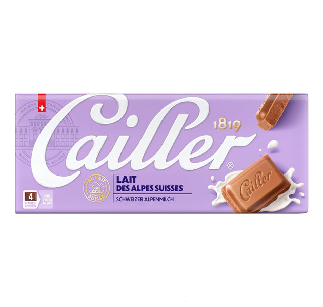 CAILLER Milk chocolate from the Swiss Alps Tab 100g