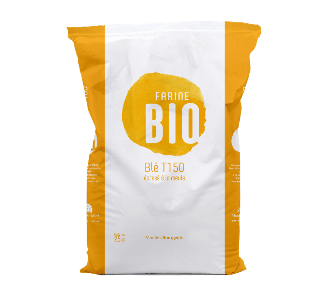 Moulins Bourgeois Organic Wheat Flour T150 Stone ground 25Kg
